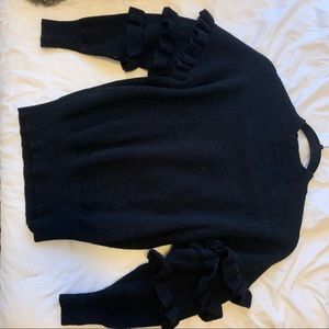 anthropologie ruffle sleeve sweater